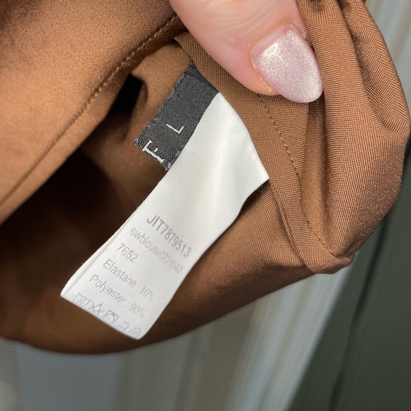 MOTF brown blouse short sleeve - Picture 3 of 6